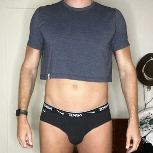 Marek & Richard Mens Crop Top Tee